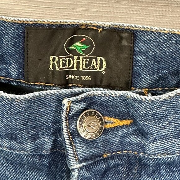 RedHead Jeans Mens 38 Flannel Lined Medium Wash Cotton Pockets - Picture 4 of 8